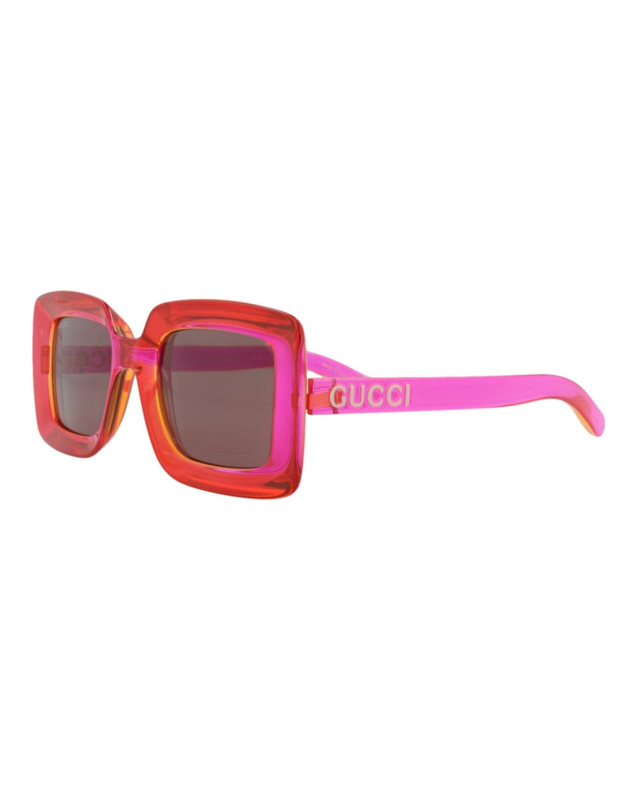 Gucci Square-Frame Injection Sunglasses