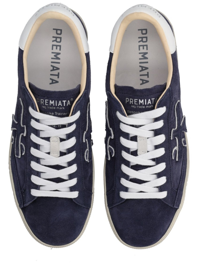 Premiata Steven 6643 Navy Leather Sneakers