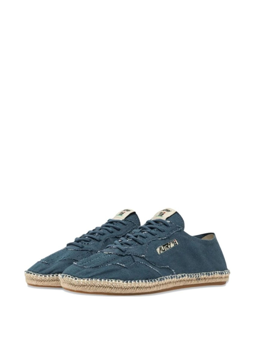 Autry Navy Canvas Espadrilles With Summer Motif