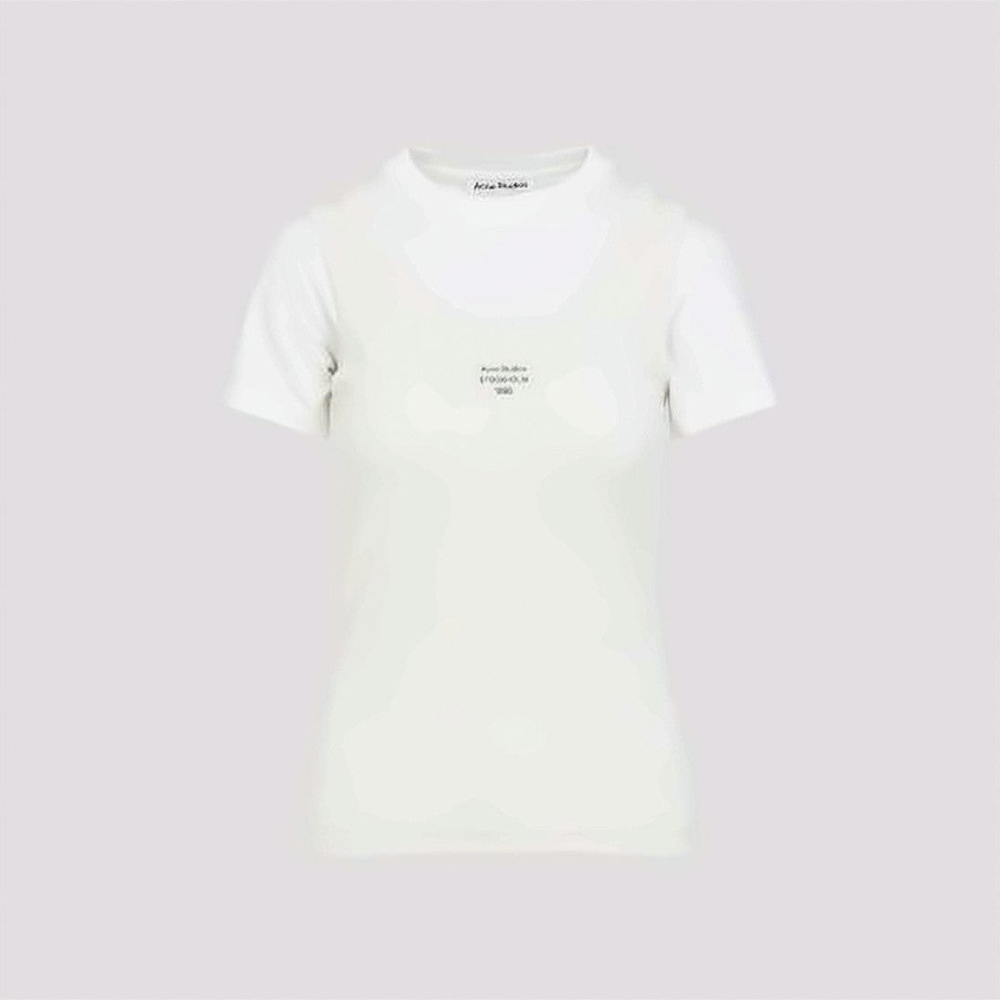 Acne Studios Layered White Cotton Tee With Cream Tank And Logo