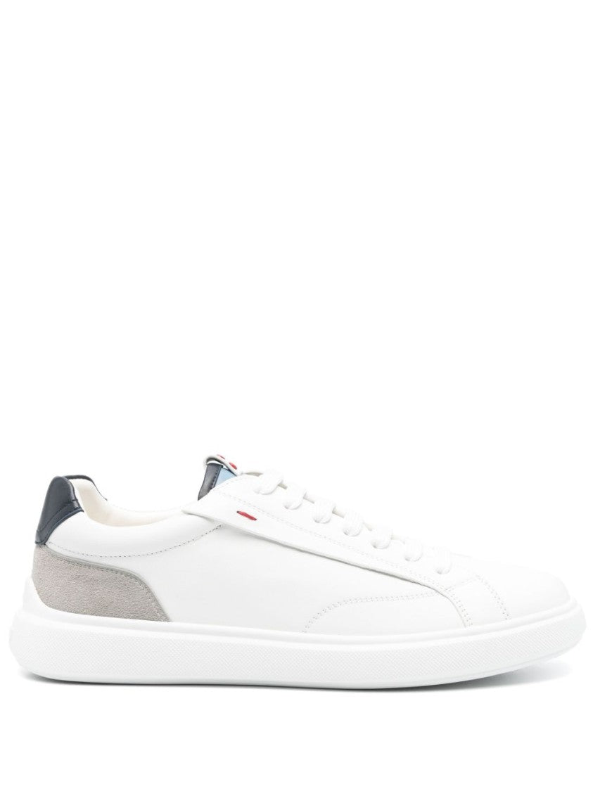 Peuterey White Sneakers With Contrasting Branded Heel Counter