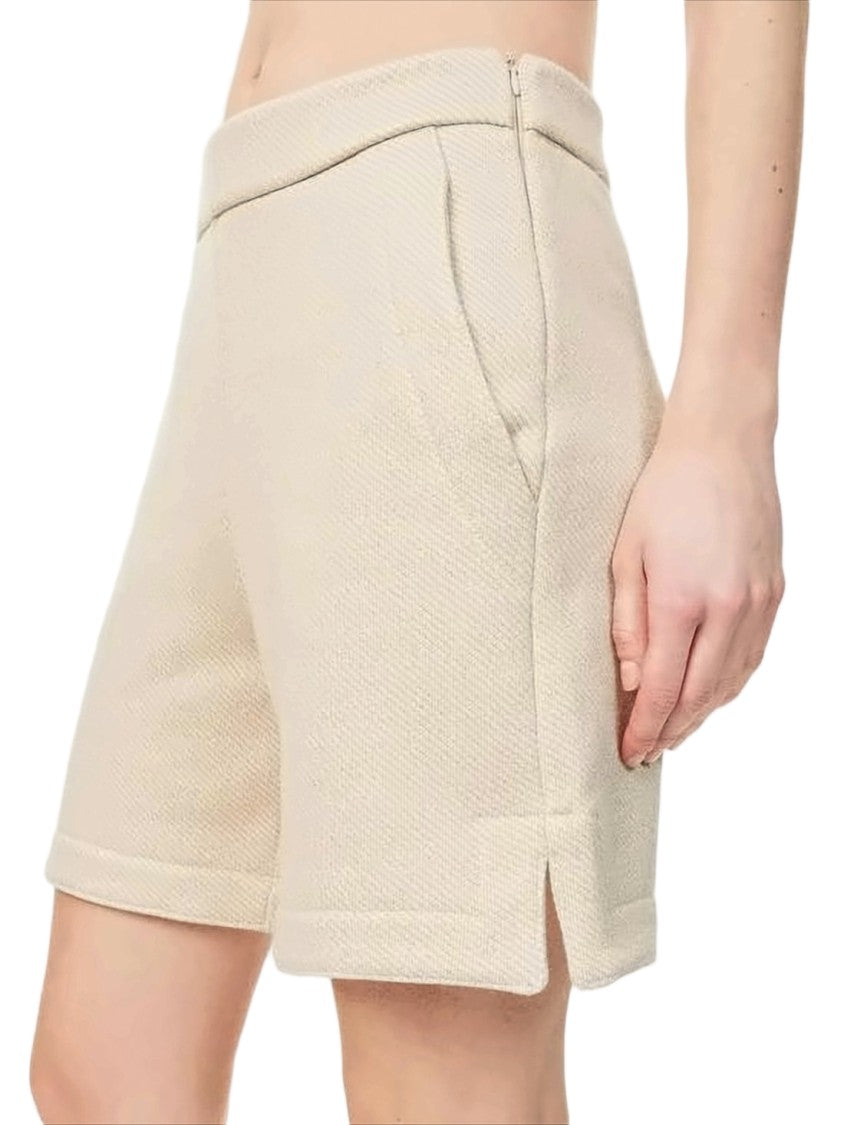 Max Mara Tailored Textured Shorts With Subtle Metallic Finish