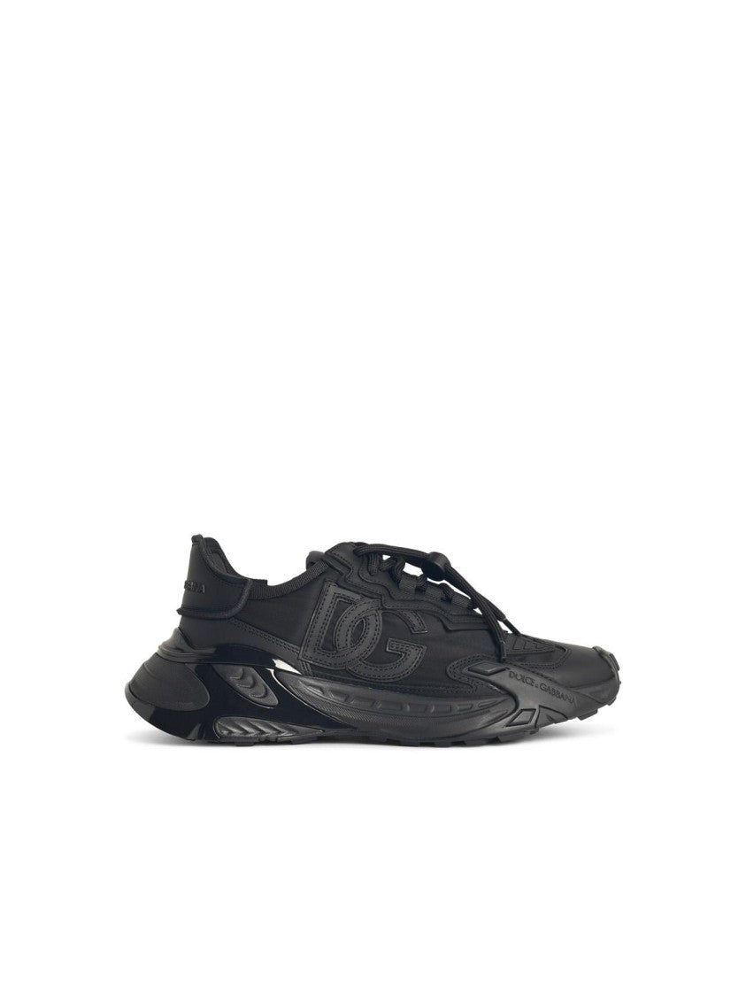 Dolce & Gabbana Daymaster' Black Leather Blend Sneakers
