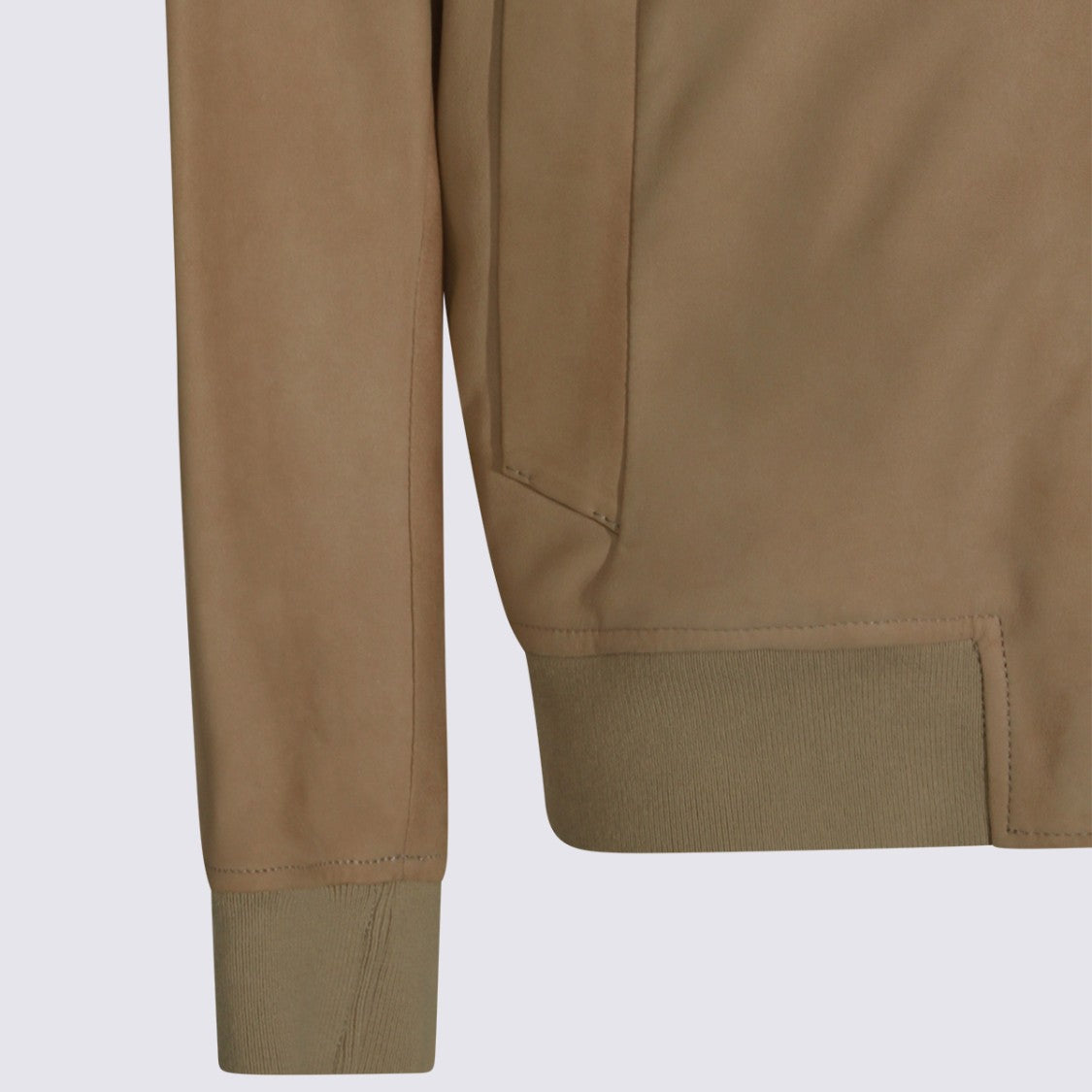 Salvatore Santoro Minimalist Suede-Like Beige Jacket With Structured Silhouette