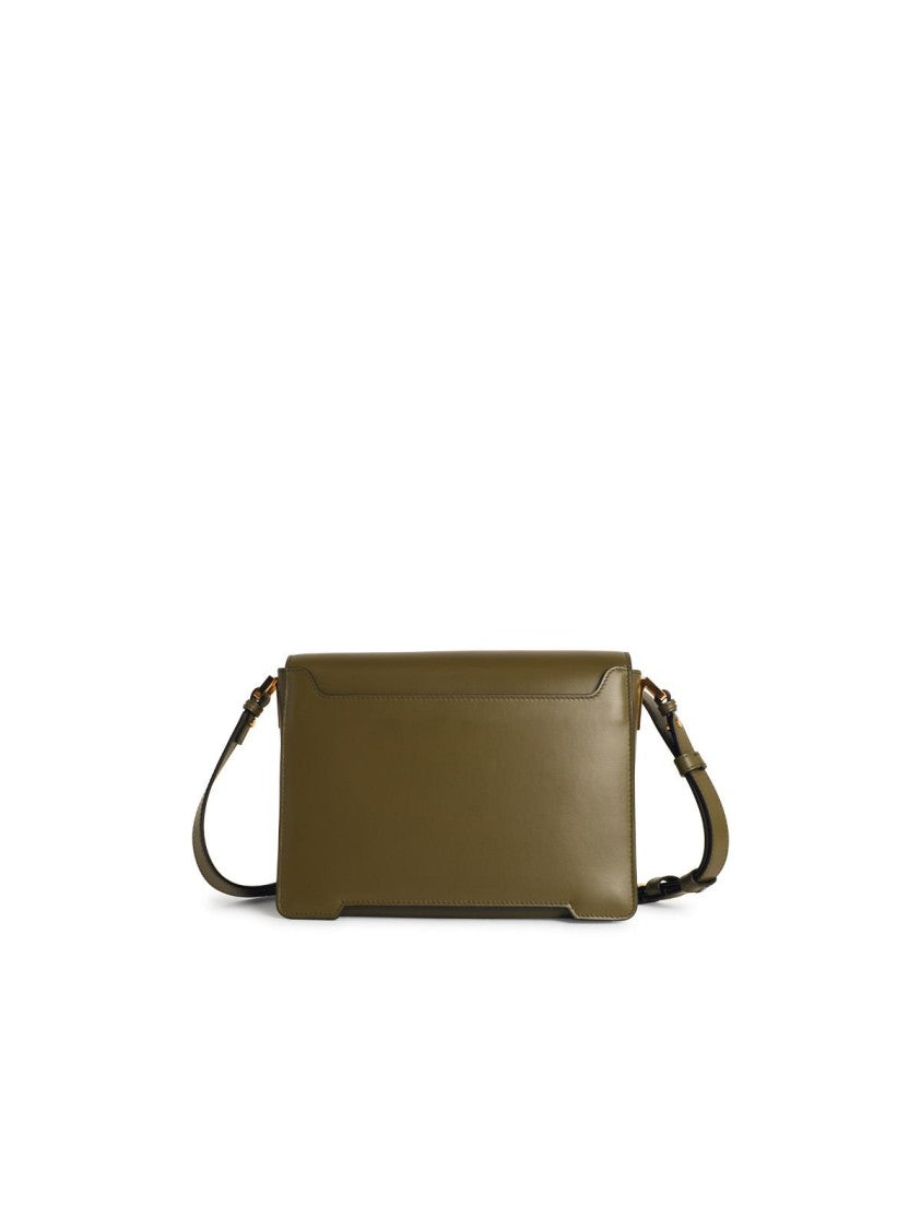 Marni Medium 'Trunkaroo' Shoulder Bag In Green Leather