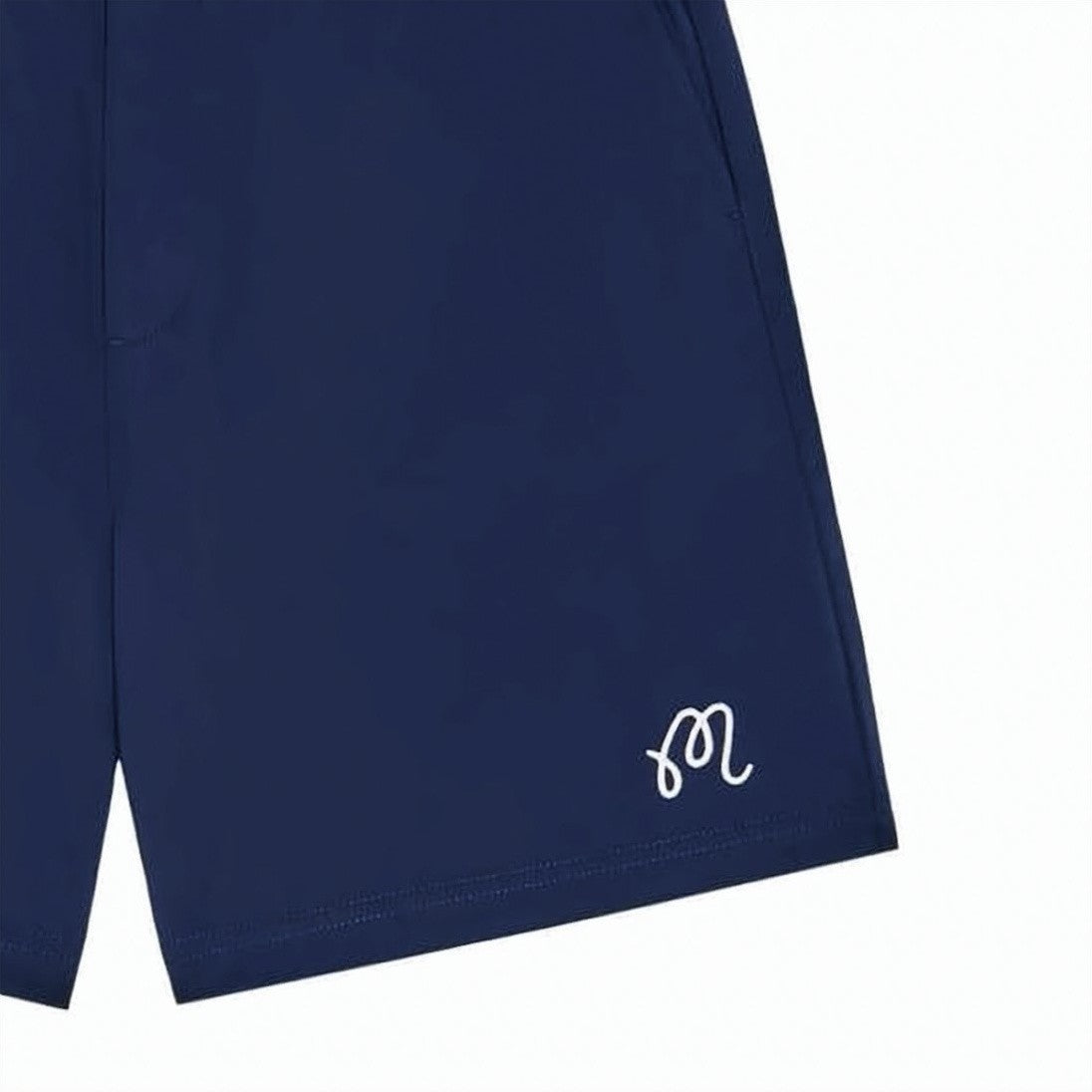 Malbon Streamlined Blue Shorts With Subtle Logo Detail