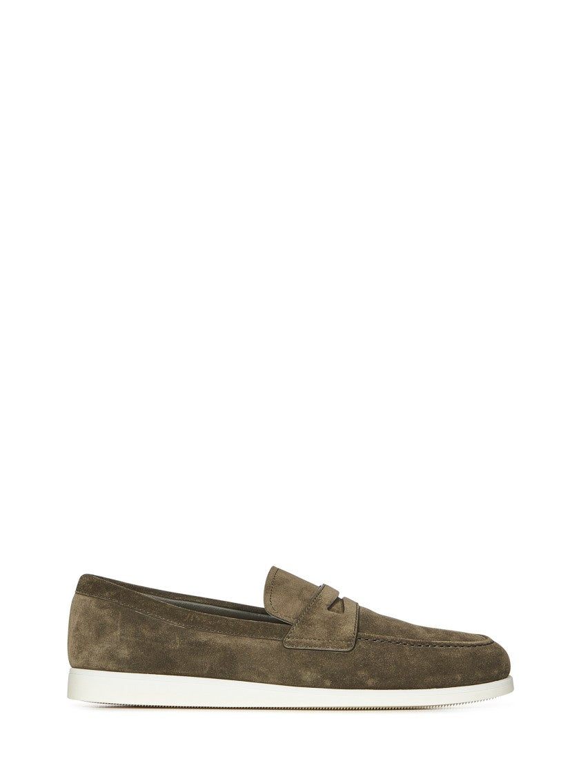 Church's Military Green Suede Portsmouth Loafers