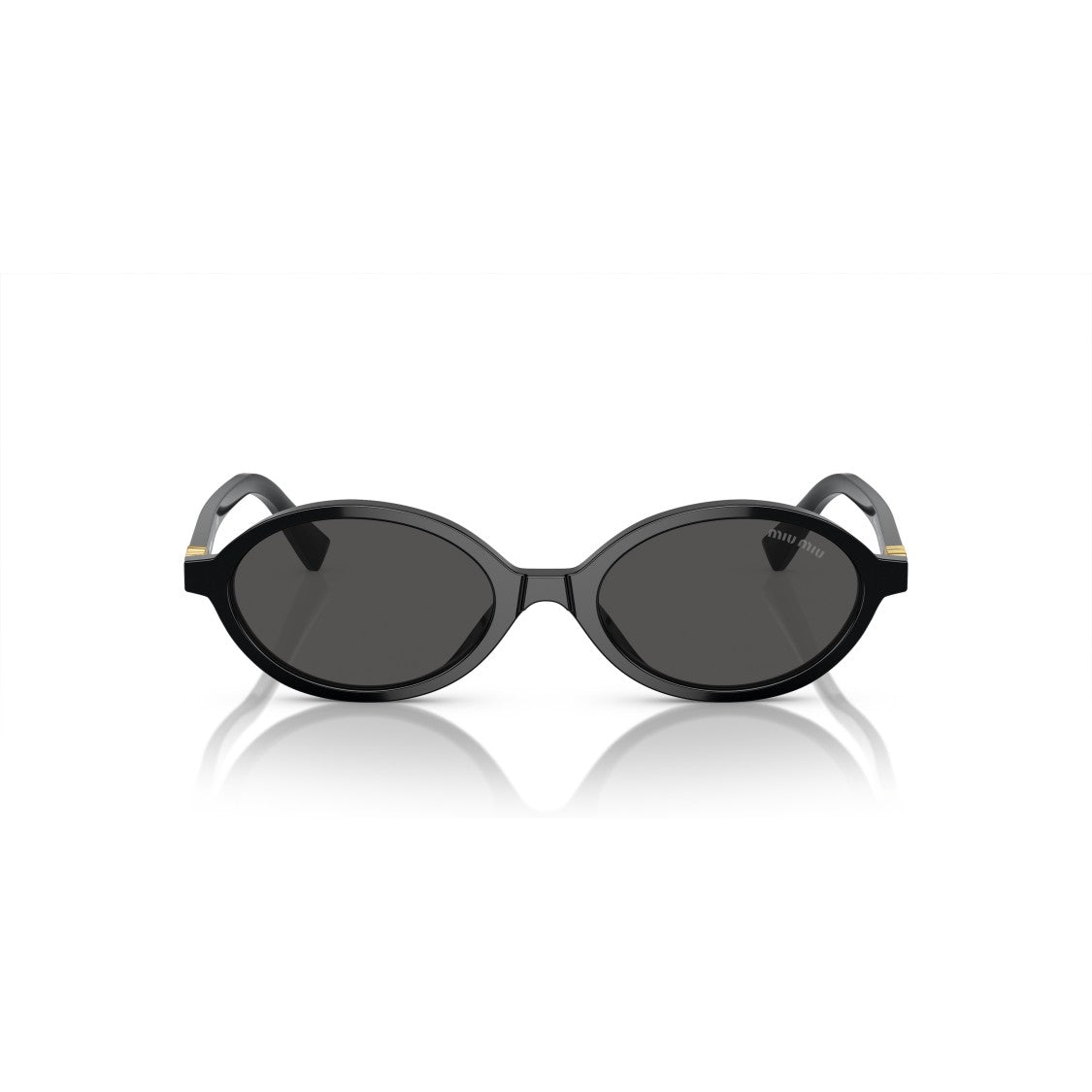 Miu Miu 0Mu 04Zs Oval-Frame Black Acetate Sunglasses