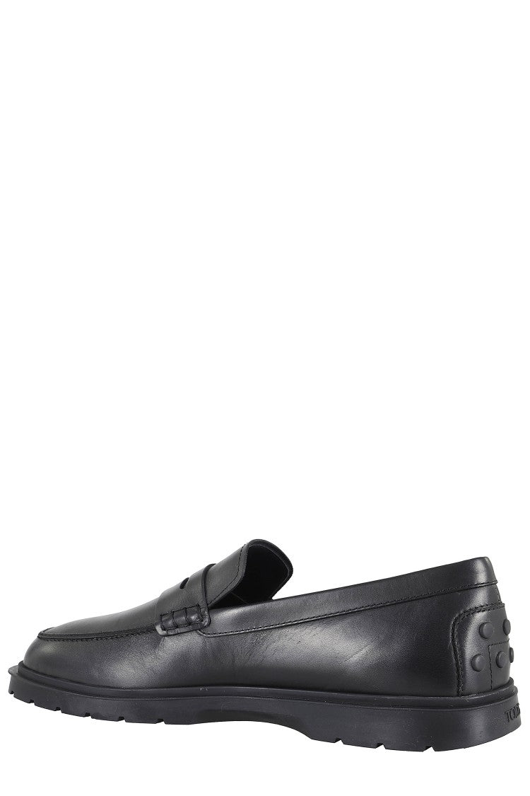 Tod's Sophisticated Black Leather Moccasin