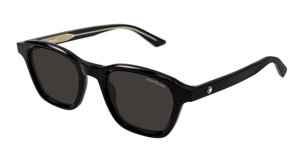 Montblanc Black Mb0384s Acetate Bold Sunglasses