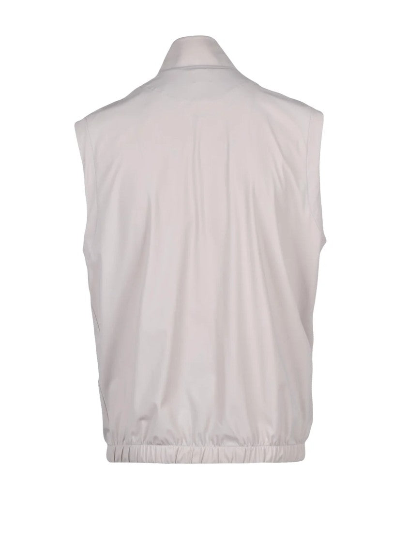Eleventy Beige Polyamide Elastane Technical Zip Vest