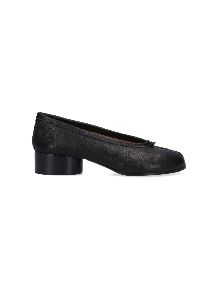 Maison Margiela Black Sheepskin Décolleté Tabi With Split-Toe Design