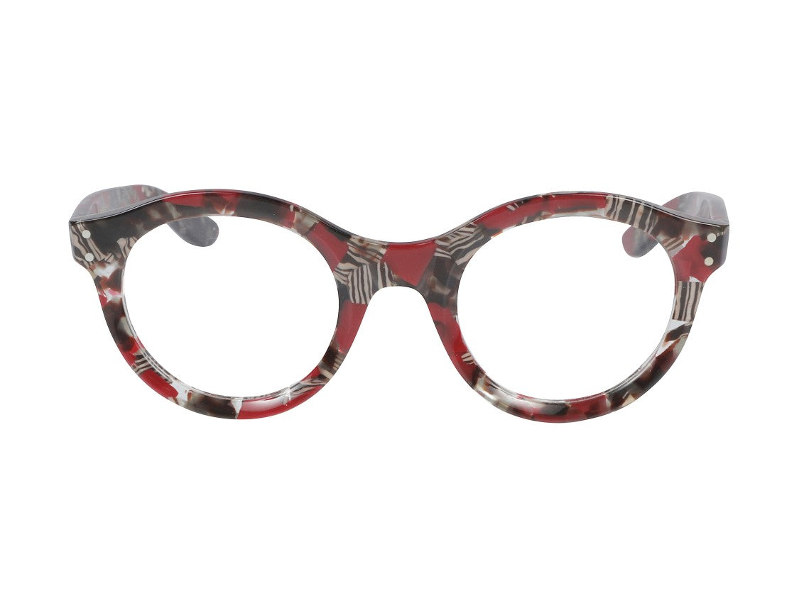 Kador Thick Marbled Round Eyeglasses