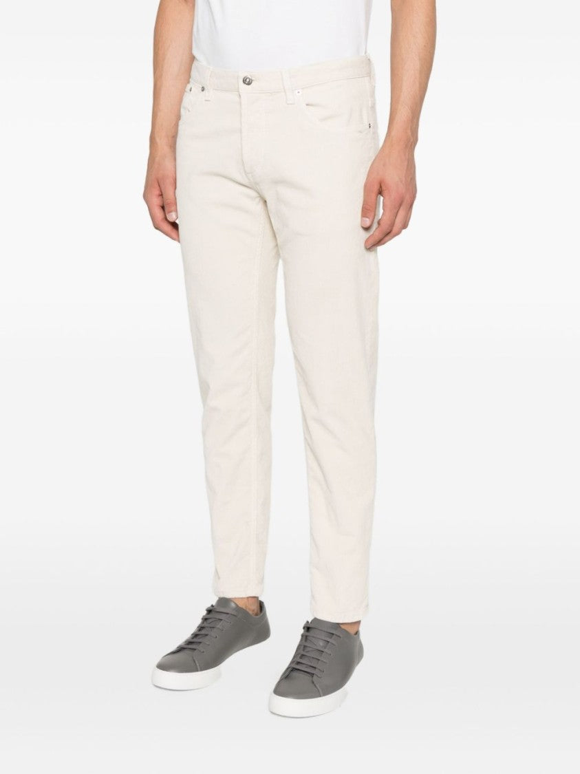 Dondup Ivory Slim-Fit Jeans With Classic Five-Pocket Design