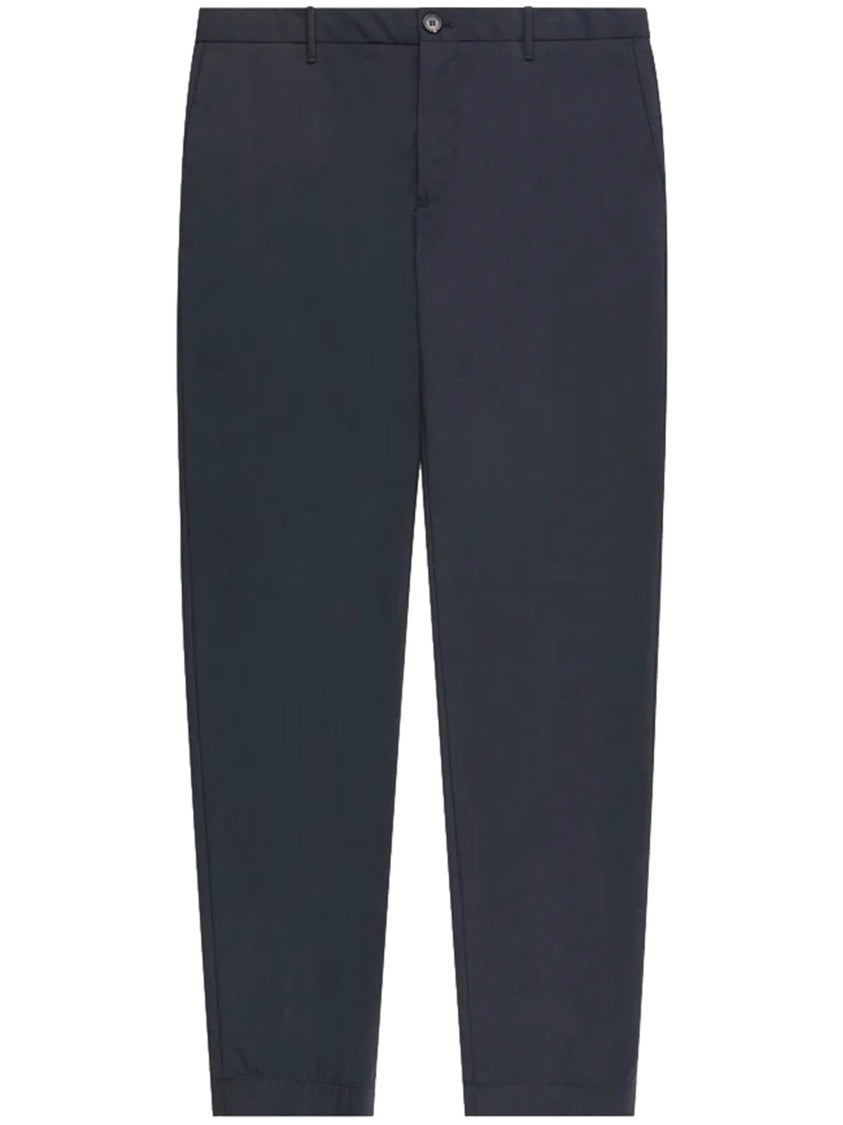 Incotex Blue Straight-Leg Tailored Cotton Trousers