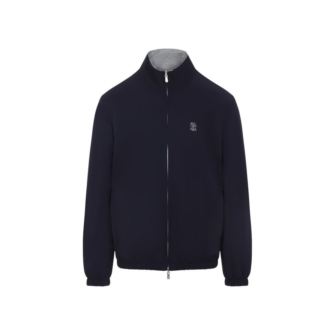 Brunello Cucinelli Blue And Grey Polyamide Sport Jacket