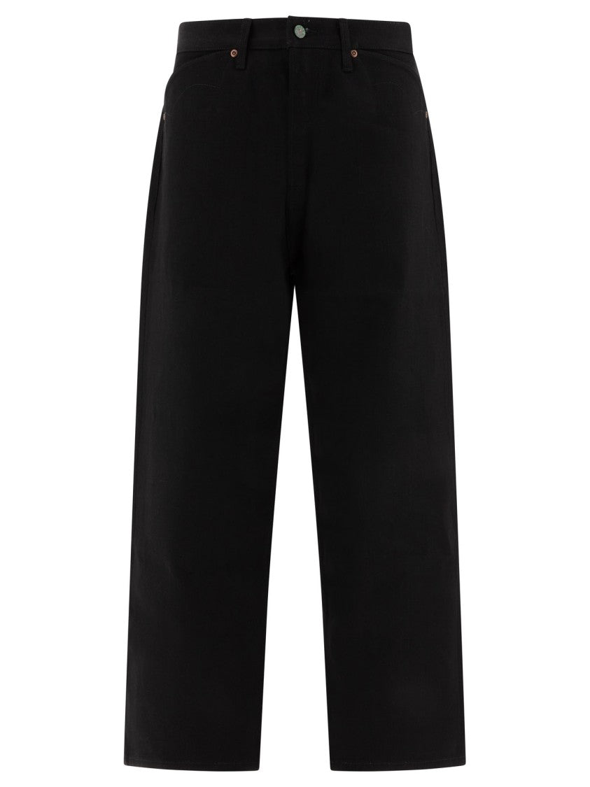 Brain Dead Straight-Leg Black Jeans With Five-Pocket Design