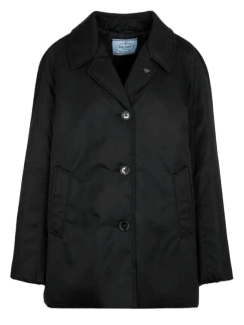 Prada Black Jacket With Classic Collar