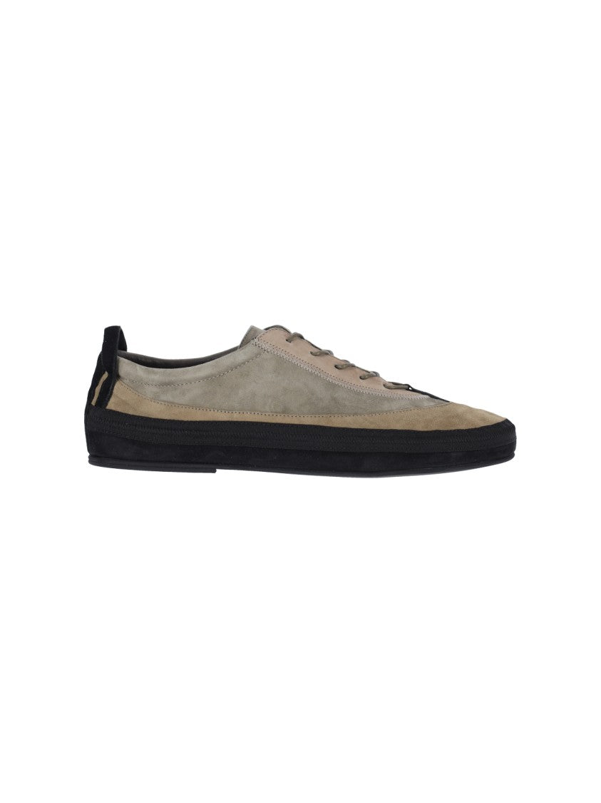 Ranra Grey Heitt Suede Rounded Toe Sneakers