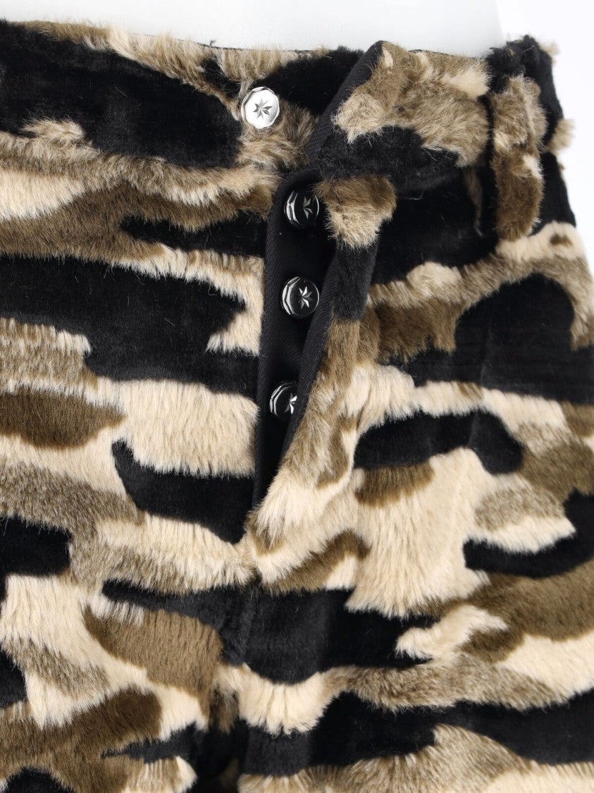 Pdf Multicolor Camouflage Plush Logo Shorts