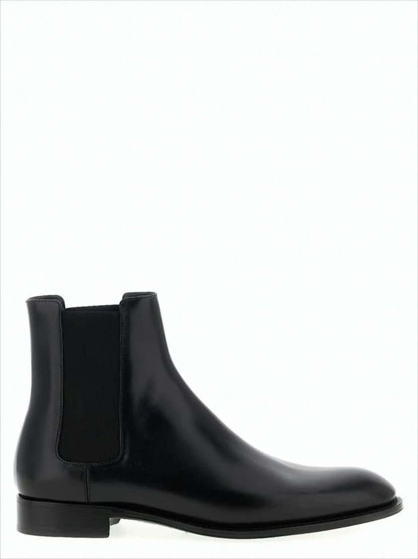 Saint Laurent Smooth Leather Ankle Boots