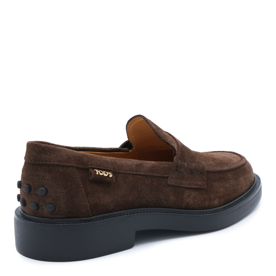 Tod's Penny Strap Loafers In Rich Brown Suede
