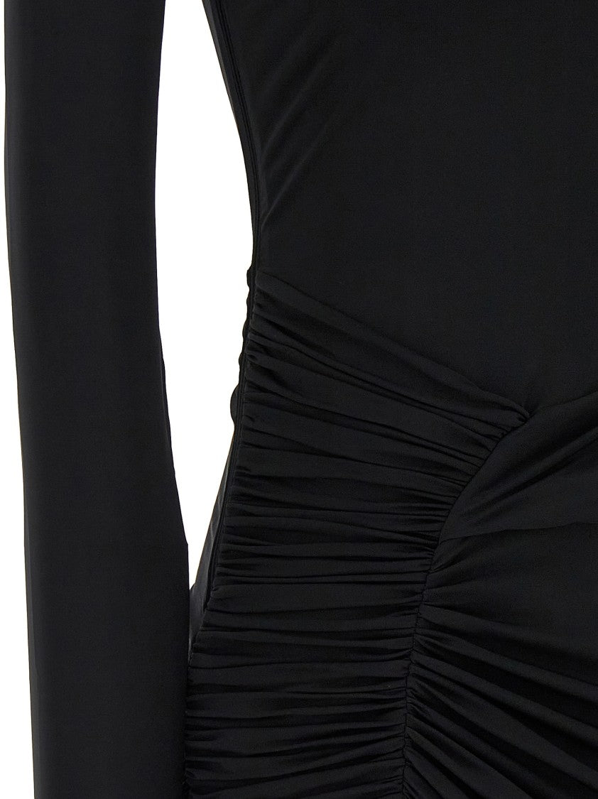 Nensi Dojaka Asymmetrical Stretch Fabric Dress With Cut Out Detail