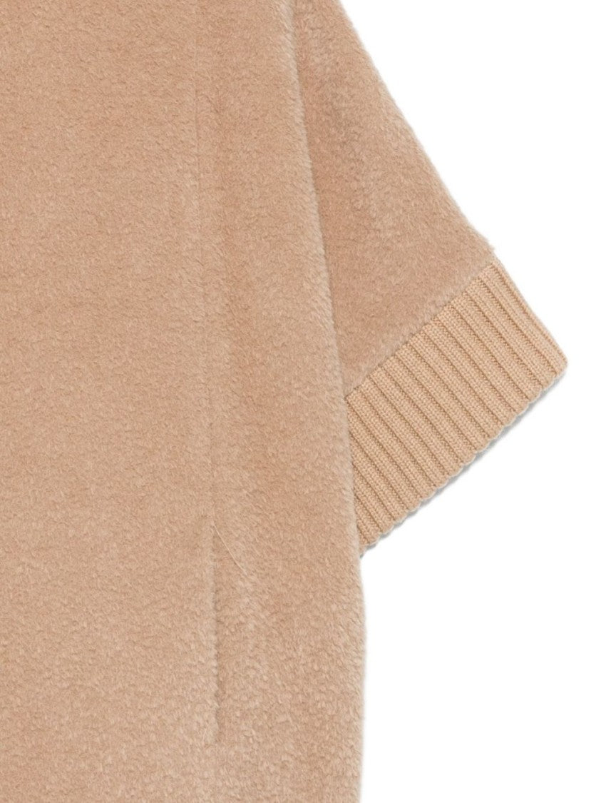 Cinzia Rocca Short Beige Coat In Virgin Wool
