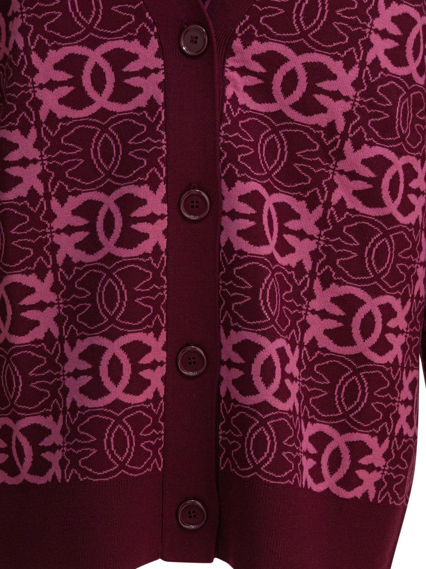 Pinko Bordeaux Viscose-Poly Knitwear