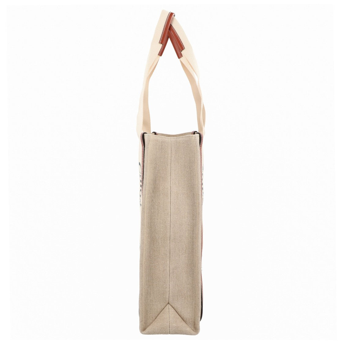 Chloé Woody Tote Bag In Linen & Leather