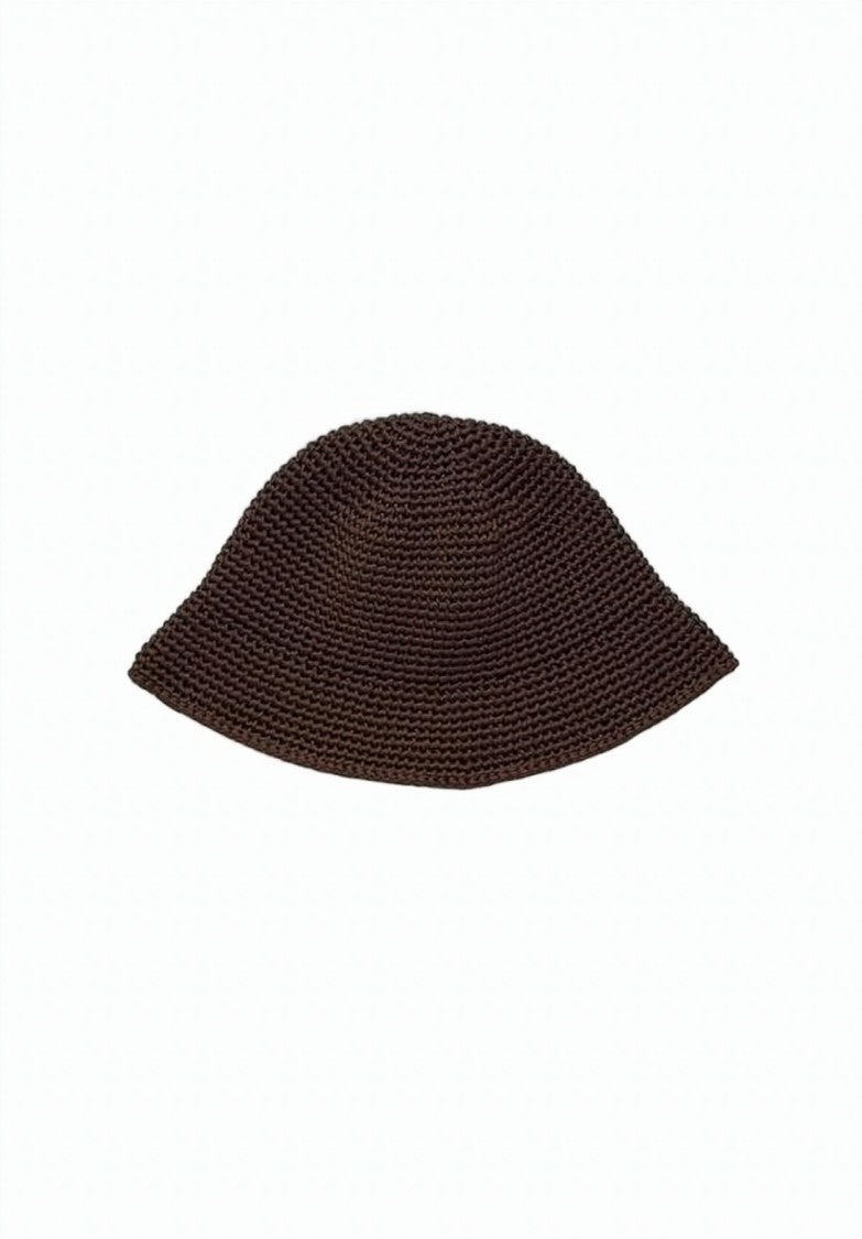 Kijima Takayuki Textured Woven Bucket Hat With Flared Brim