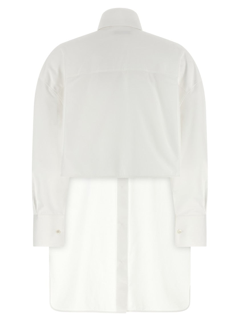 Givenchy Cotton Poplin Asymmetric Shirt With Bow-Tie Feature