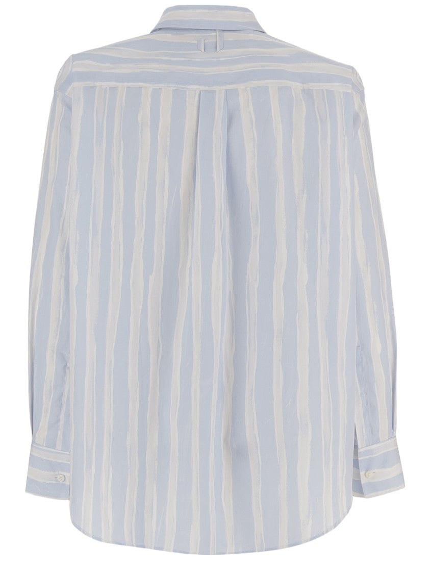 Jacquemus All-Over Striped Cotton Shirt With Classic Collar