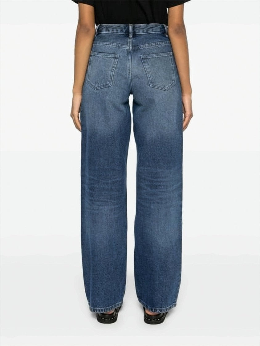 A.P.C. High-Waisted Medium-Wash Denim Pants