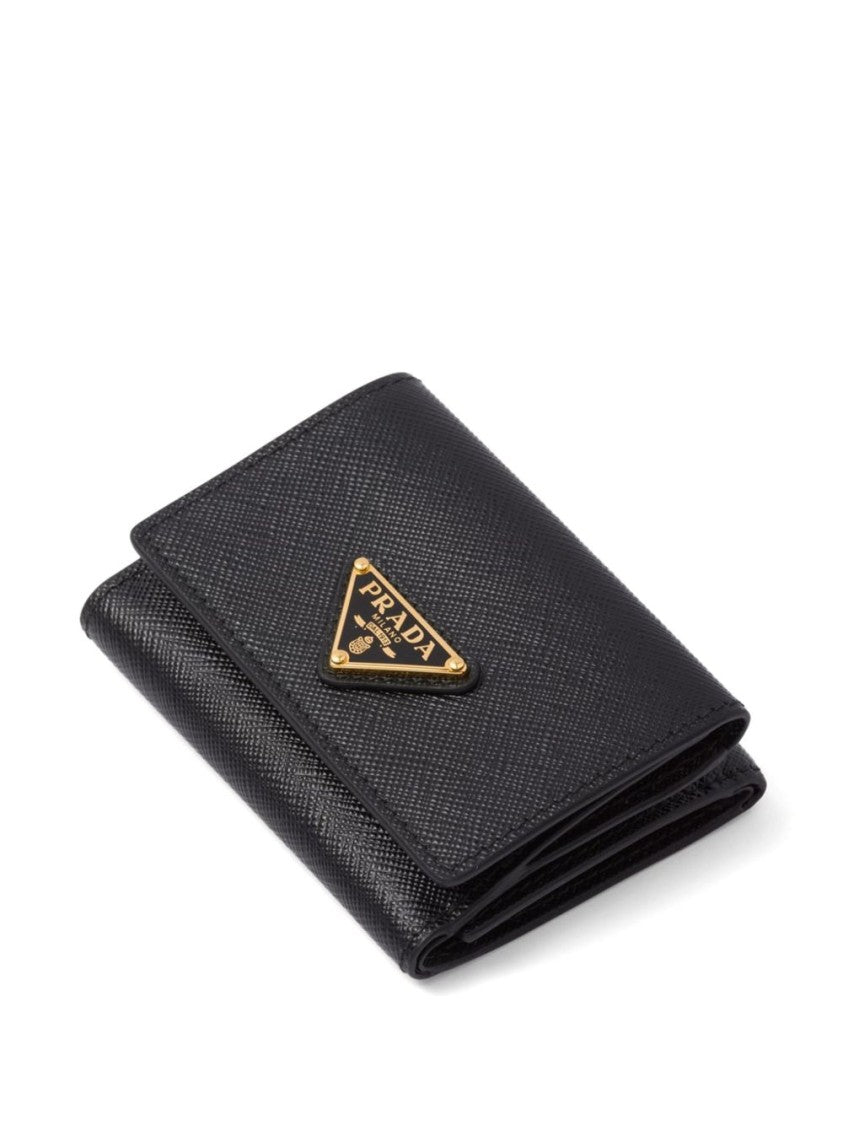 Prada Textured Leather Compact Wallet