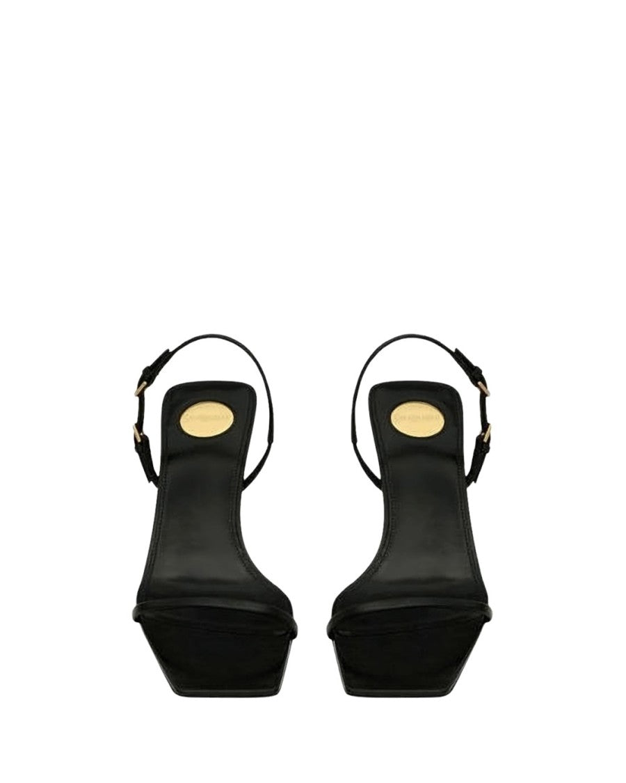 Saint Laurent Minimalist Black High-Heeled Sandals