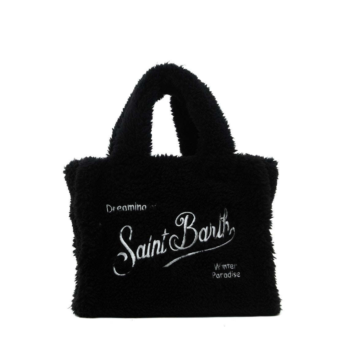 Mc2 Saint Barth Vanity Mini Teddy Faux Fur Top-Handle Bag
