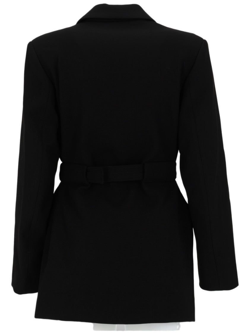 Ganni Recycled Polyester Silver Buckle Blazer