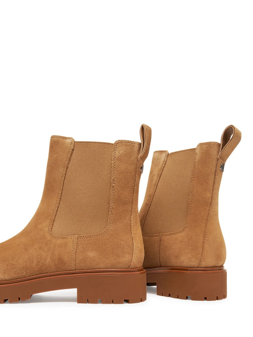 Lauren Ralph Lauren Effortlessly Chic Camel Suede Ankle Boots
