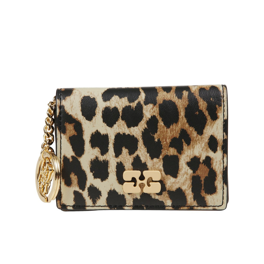 Ganni Compact Neutrals Print Card Holder