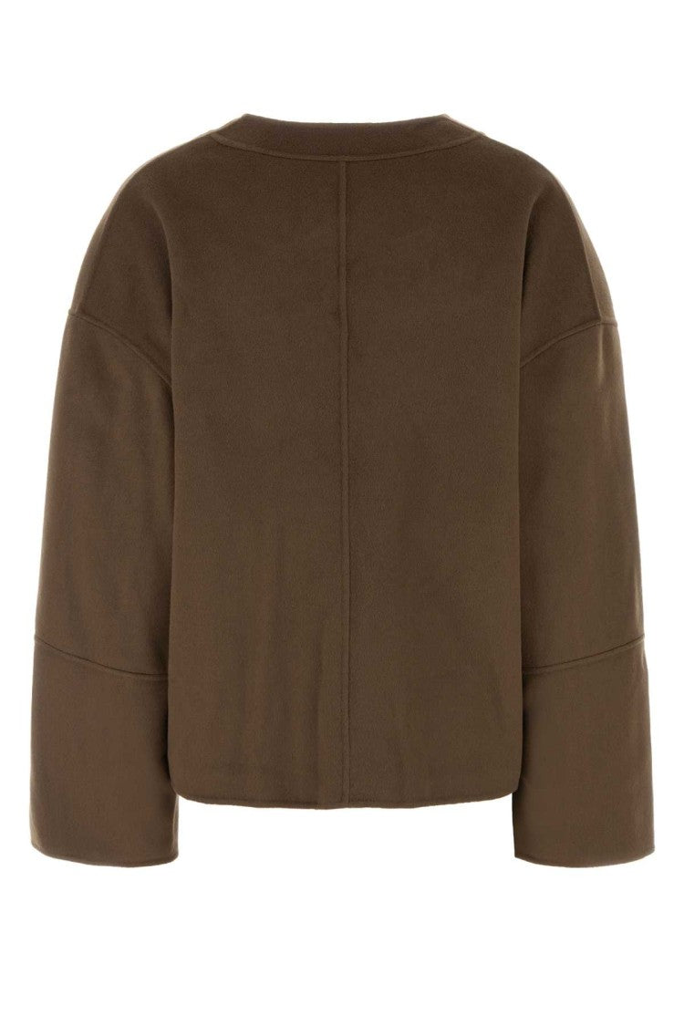 Nanushka Chocolate Wool Blend Oversize Dodie Cardigan