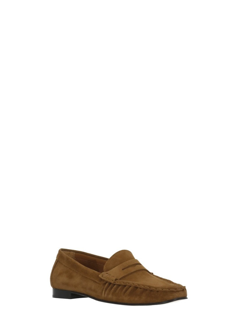Poeve Brown Mask Suede Loafers