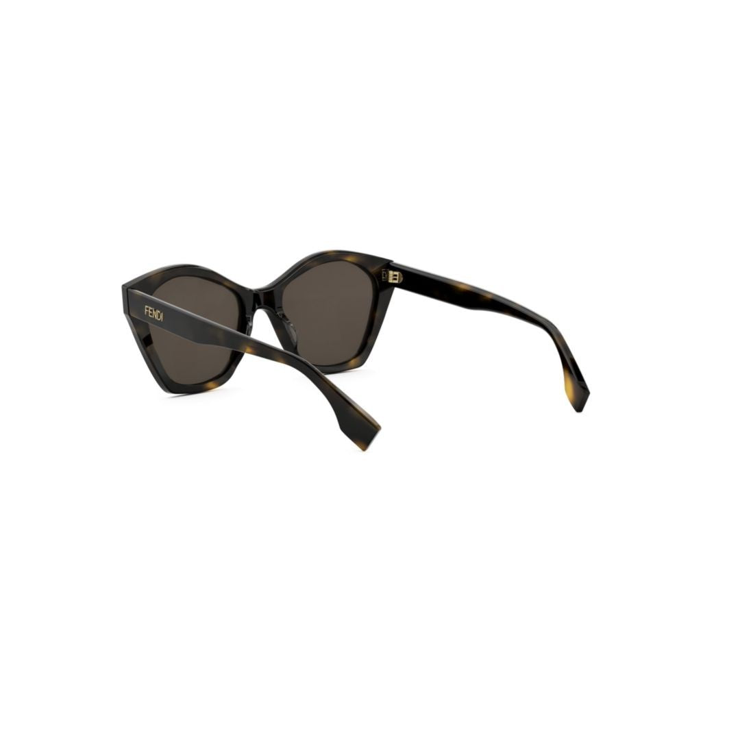 Fendi Fe40175i Tortoiseshell Oversized Cat-Eye Sunglasses