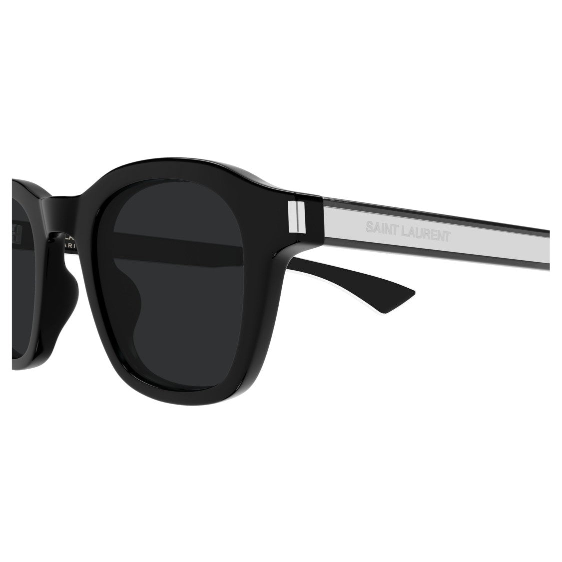 Saint Laurent Bold Square-Frame Sunglasses With Transparent Temples