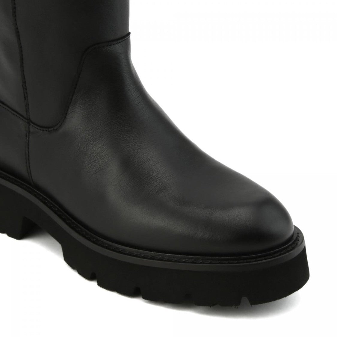 Marc O'polo Black Giulia 4A Leather Tall Chunky Sole Boots