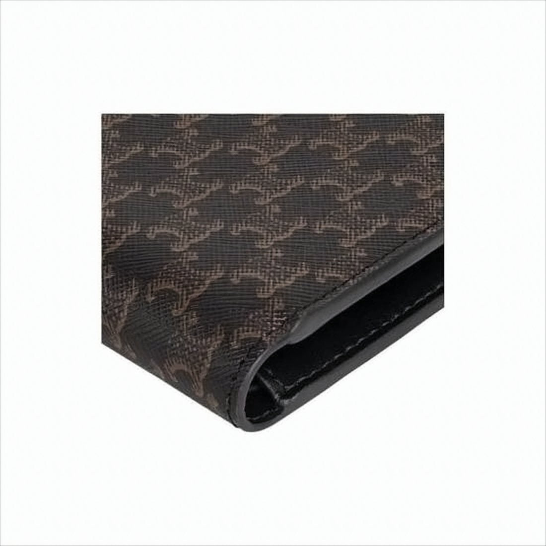 Celine Bifold Wallet In Textured Canvas