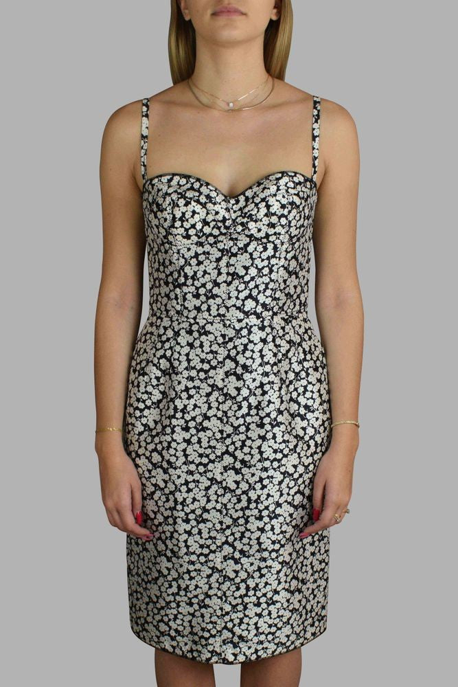 Dolce & Gabbana Strappy Mini Dress With Floral Pattern
