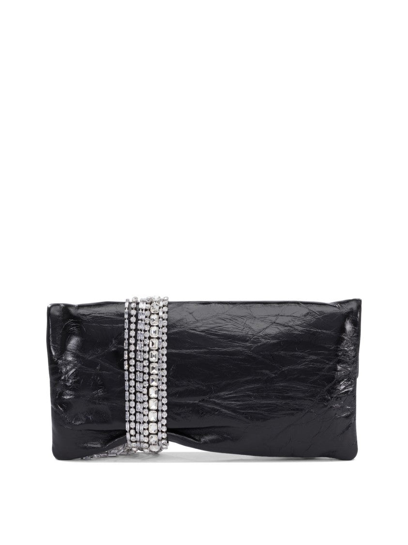 Jimmy Choo Rectangular Clutch With Crinkled Texture