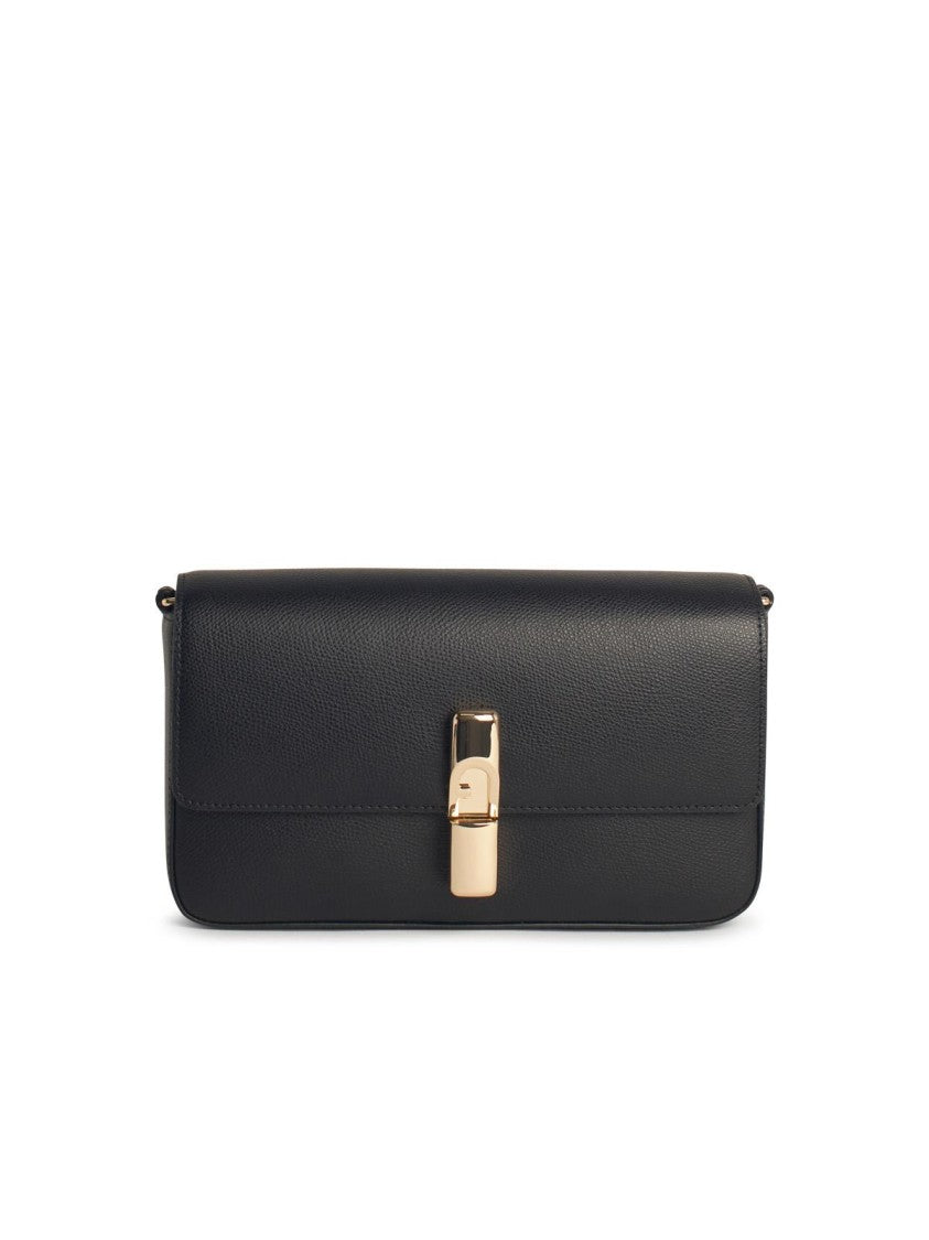 Furla Iride' Small Black Leather Crossbody Bag