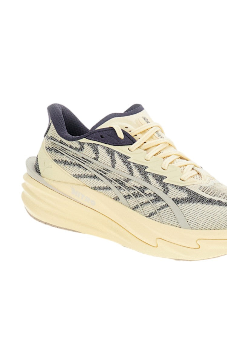 Puma Nitrofoam-Enhanced Beige Running Sneakers With Pumagrip Outsole